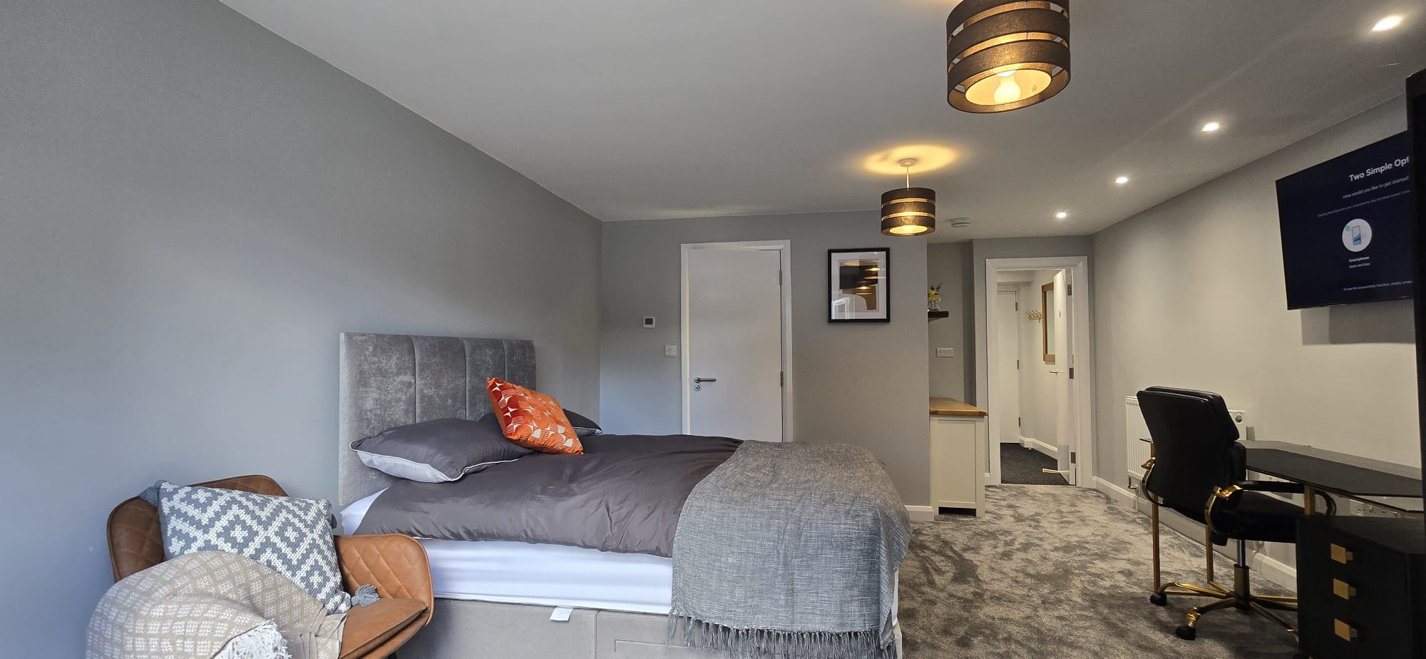 Bedroom lighting installation